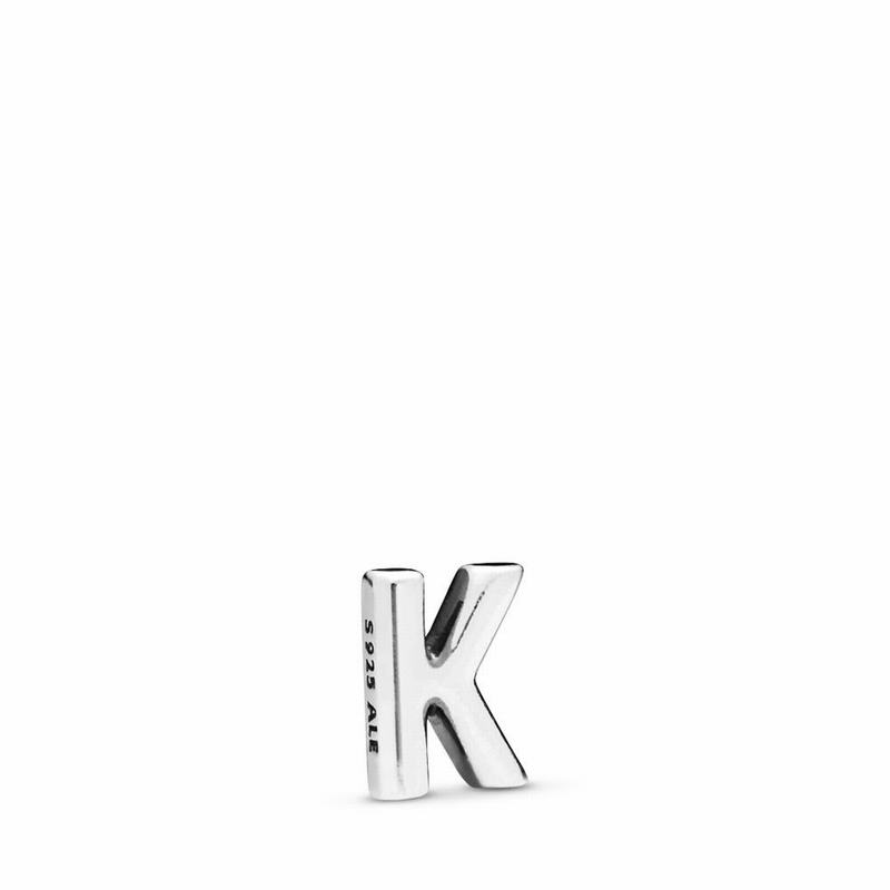 Pandora Letter K Petite Locket Charm Silver Egypt NZ8593047